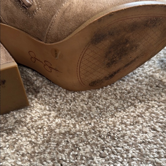 Jessica Simpson Sandstone Britten Suede Over-the-Knee Boots sz 9 wide calf - Picture 4 of 6